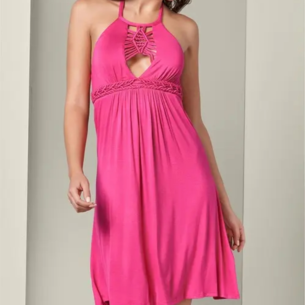 Macrame detail dress